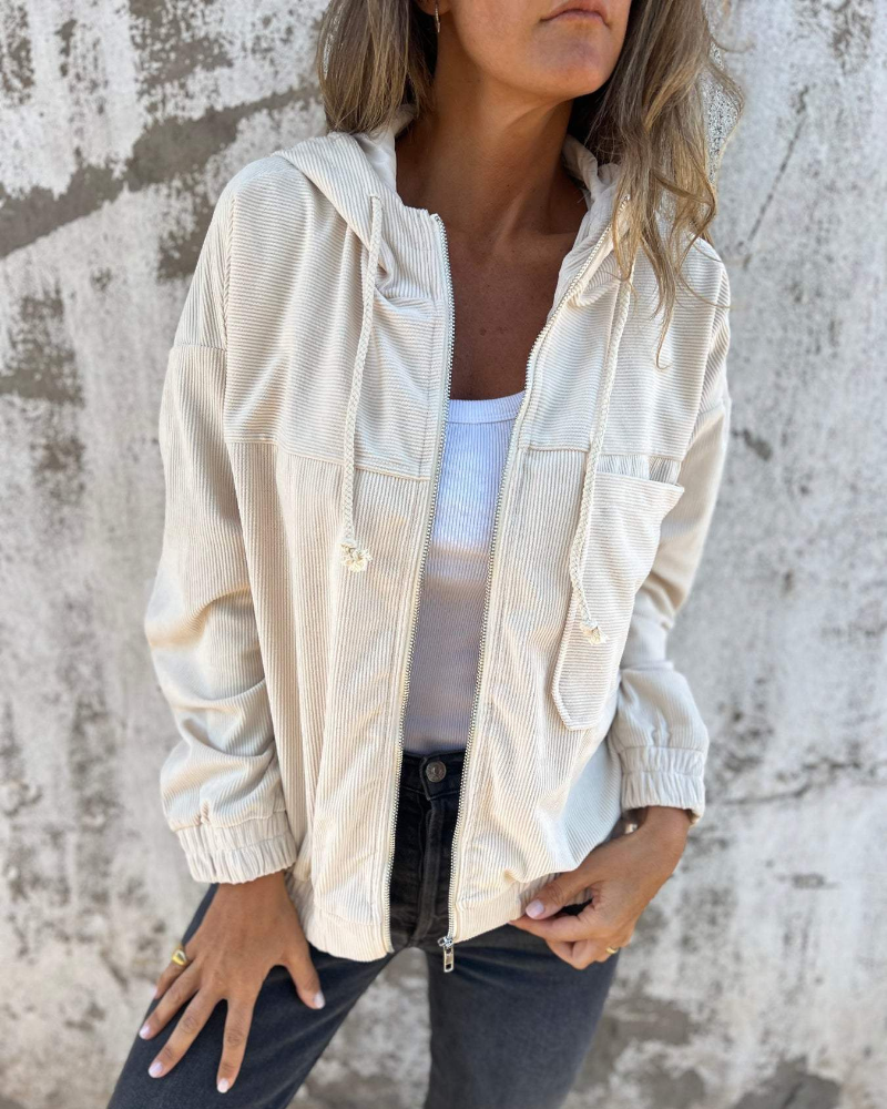 Ella Cord Hooded Jacket