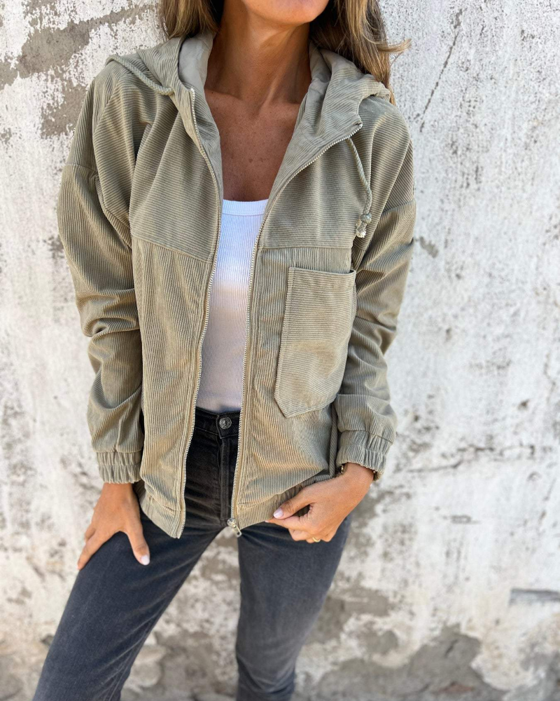Ella Cord Hooded Jacket