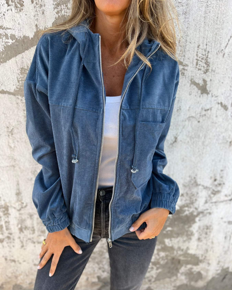Ella Cord Hooded Jacket